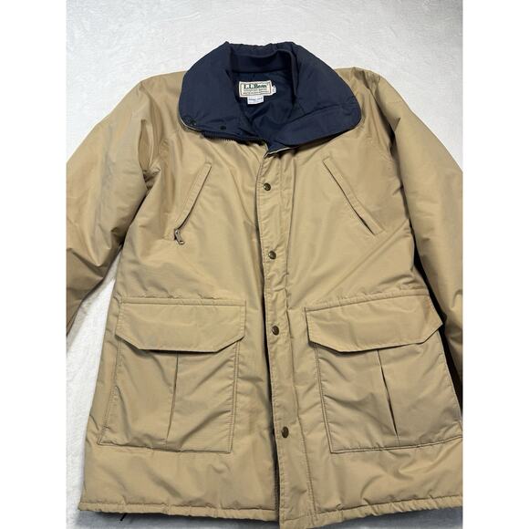 LL Bean VTG Mens M Maine Warden's Parka In Khaki Gore-Tex Thinsulate Made In USA - Picture 1 of 12